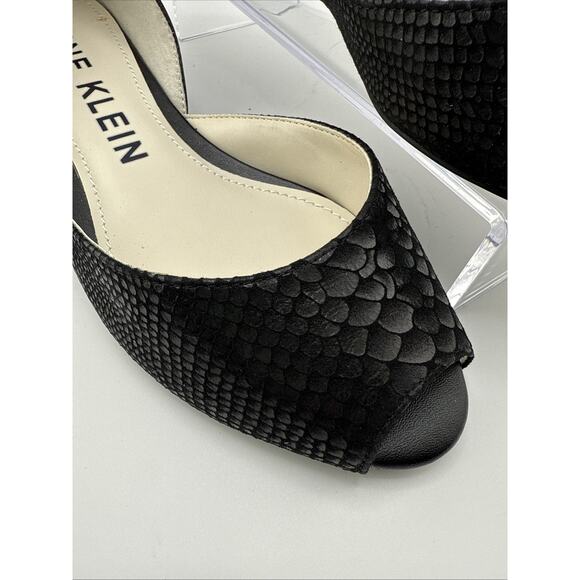 Anne Klein Women's Fanetta Black Peep toe Flat Size 7 M NWB - Picture 3 of 12